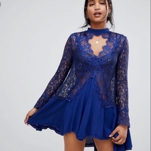 NWT Free People Tell Tale Lace Tunic
